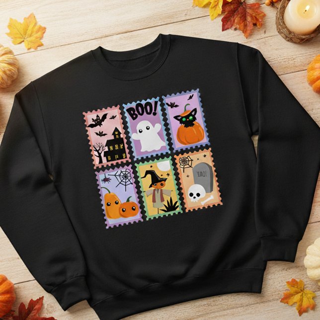 Halloween Stamp Collage Women’s Sweatshirt (Creator Uploaded)