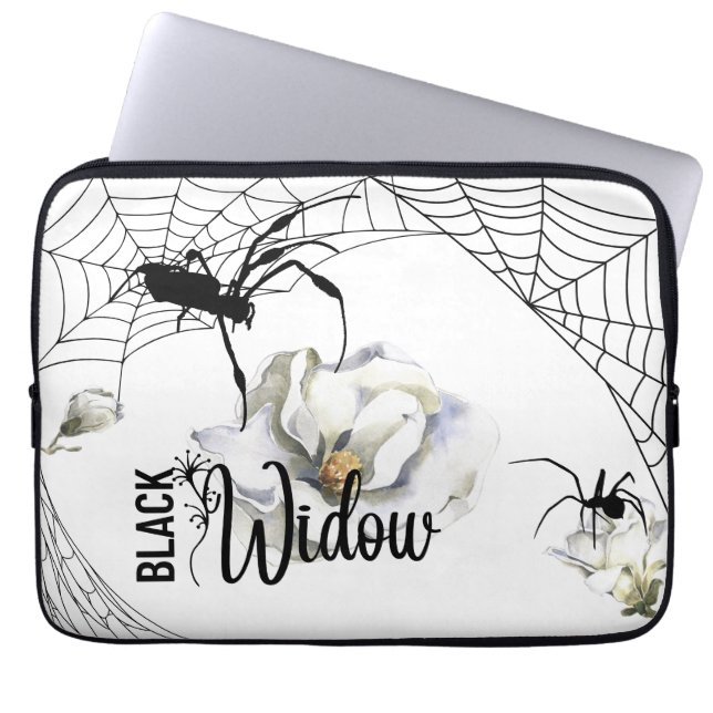 Halloween Stamp Collection "Black Widow" Laptop Sleeve (Front)