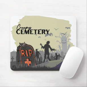 Halloween Stamp Collection "Creepy Cemetery" Mouse Pad