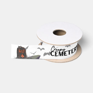 Halloween Stamp Collection "Creepy Cemetery" Satin Ribbon