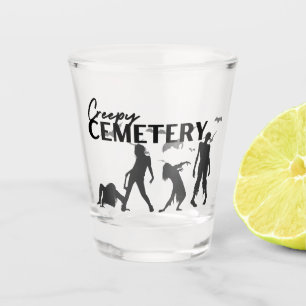 Halloween Stamp Collection "Creepy Cemetery" Shot Glass