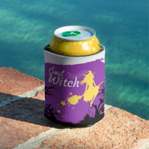 Halloween Stamp Collection "Evil Witch" Can Cooler