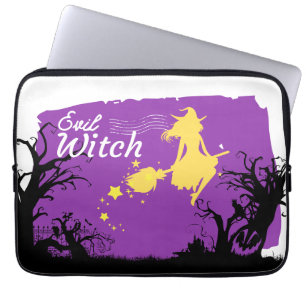 Halloween Stamp Collection "Evil Witch"  Laptop Sleeve