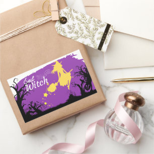 Halloween Stamp Collection "Evil Witch" Rectangular Sticker