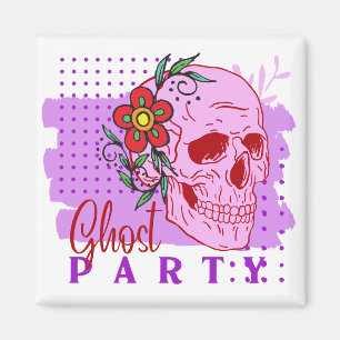 Halloween Stamp Collection "Ghost party" Magnet