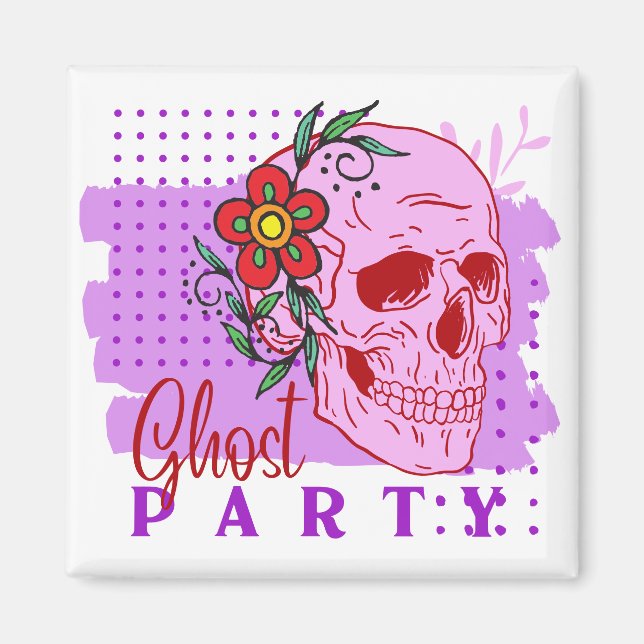 Halloween Stamp Collection "Ghost party"  Magnet (Front)