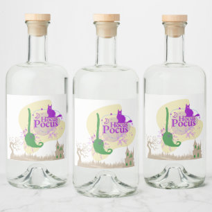 Halloween Stamp Collection "Hocus Pocus" Liquor Bottle Label