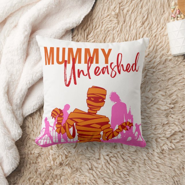 Halloween Stamp Collection "Mummy Unleashed" Cushion (Blanket)