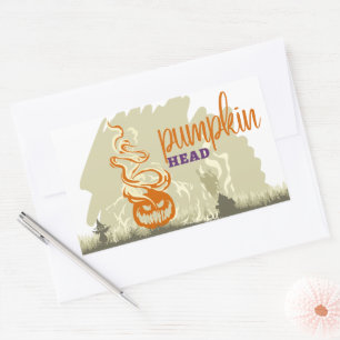 Halloween Stamp Collection "Pumpkinhead" Rectangular Sticker