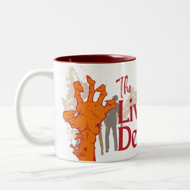 Halloween Stamp Collection "The Living Dead" Two-Tone Coffee Mug (Left)