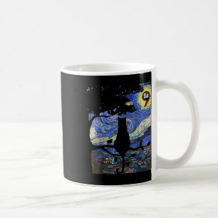 Halloween Starry Night Cat Comma La Kamala Harris  Coffee Mug