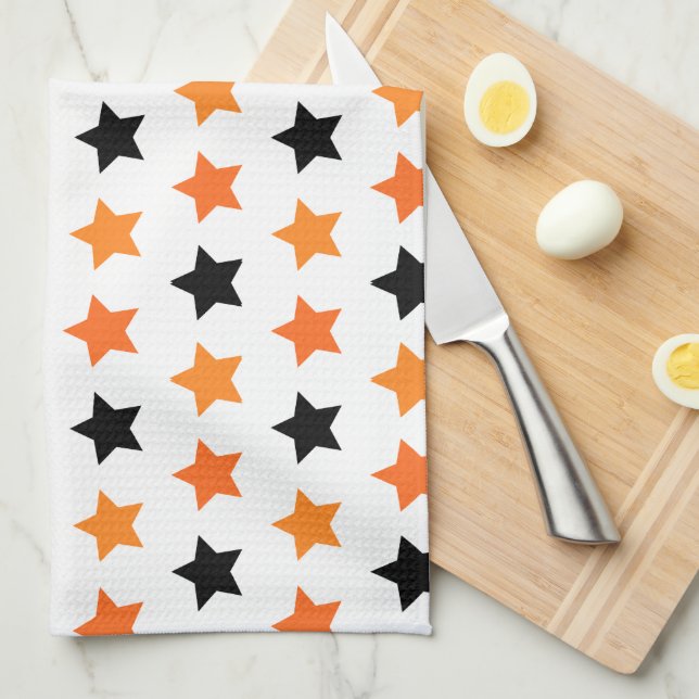 Halloween Stars Kitchen Towel (Quarter Fold)