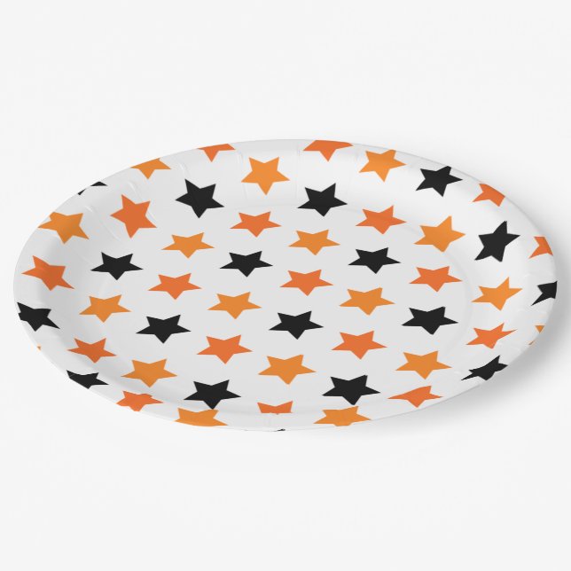 Halloween Stars Paper Plate (Angled)
