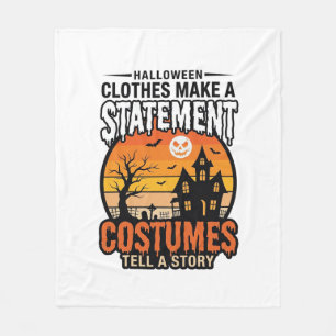 Halloween Statement Costumes Vintage T-Shirt Desig Fleece Blanket