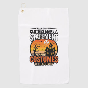 Halloween Statement Costumes Vintage T-Shirt Desig Golf Towel