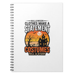 Halloween Statement Costumes Vintage T-Shirt Desig Notebook