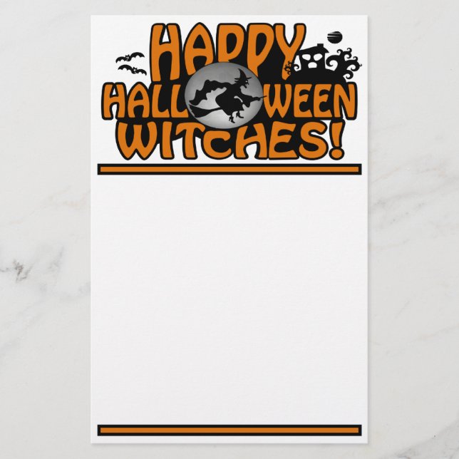 Halloween stationary, customisable stationery (Front)
