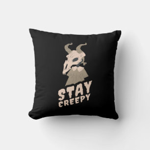 Halloween Stay Creepy Goat Gift Cushion