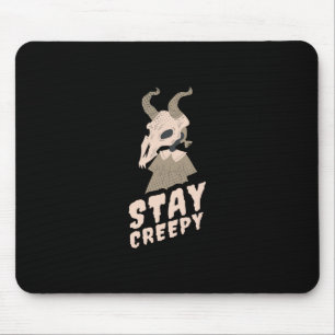 Halloween Stay Creepy Goat Gift Mouse Pad