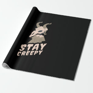 Halloween Stay Creepy Goat Gift Wrapping Paper