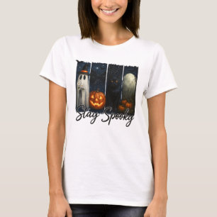 Halloween Stay Spooky Black Cat T-Shirt