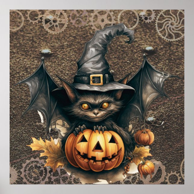 Halloween Steampunk Art Poster (Front)