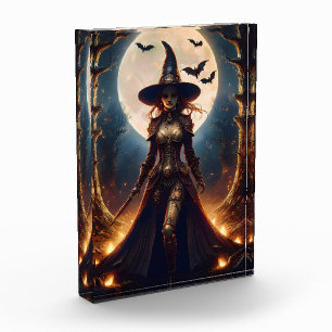 Halloween Steampunk Forest Witch Photo Block