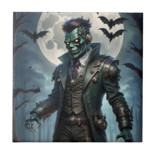 Halloween Steampunk Frankenstein's Monster Ceramic Tile