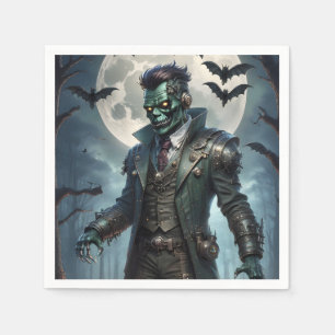 Halloween Steampunk Frankenstein's Monster Napkin