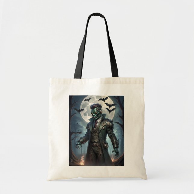 Halloween Steampunk Frankenstein's Monster Tote Bag (Front)