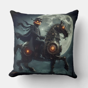 Halloween Steampunk Headless Horseman Cushion