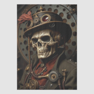 Halloween Steampunk Skeleton Tissue Paper