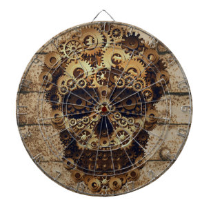 Halloween Steampunk Skull Dartboard
