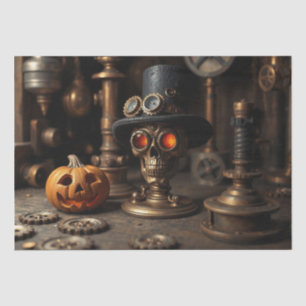 Halloween Steampunk Skull Tissue Paper