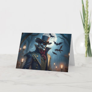 Halloween Steampunk Southern Gentleman Zombie Card