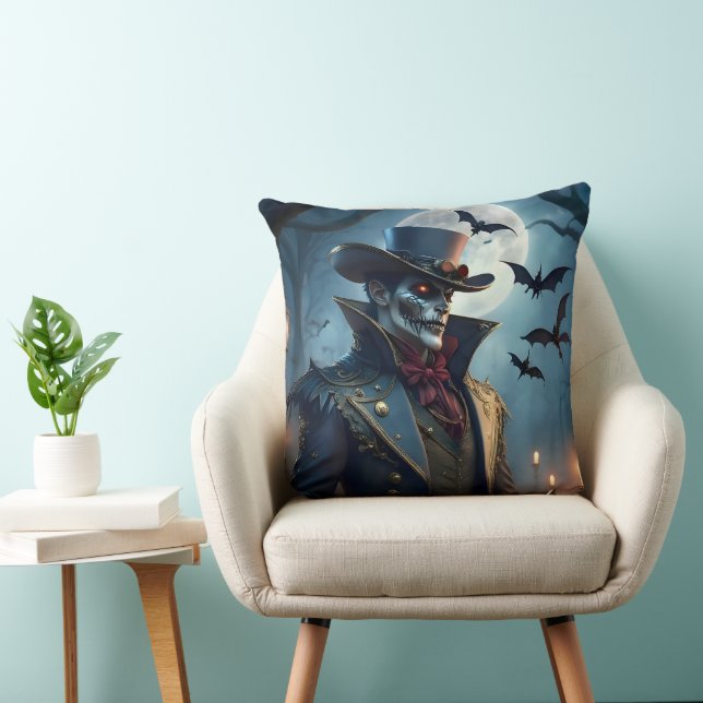 Halloween Steampunk Southern Gentleman Zombie Cushion (Chair)