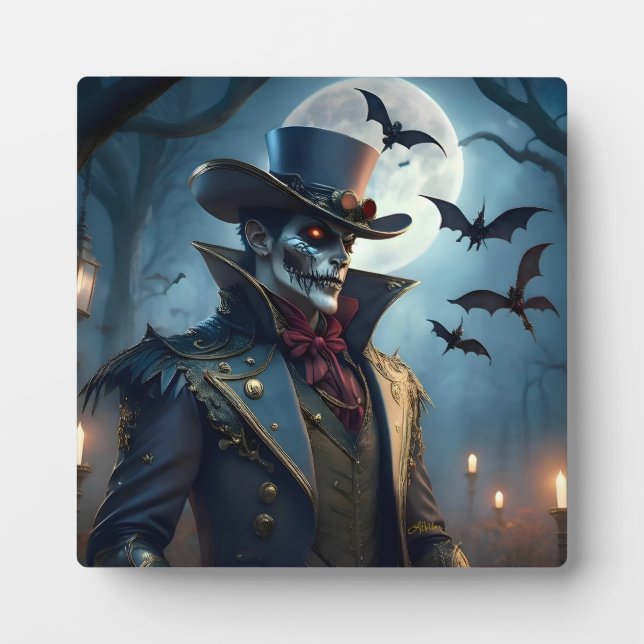 Halloween Steampunk Southern Gothic Zombie Plaque (Front)