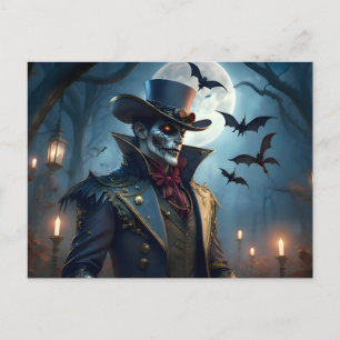 Halloween Steampunk Southern Gothic Zombie Postcard