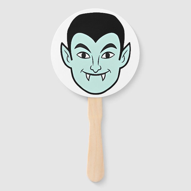 Halloween Stick Faces – Double-Sided Party Props Hand Fan (Front)