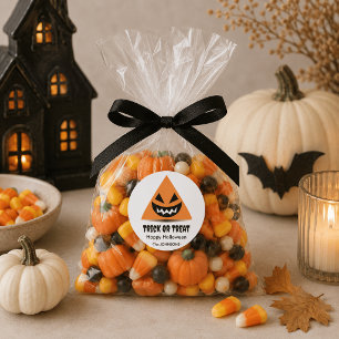 Halloween Sticker – Triangle Pumpkin Face