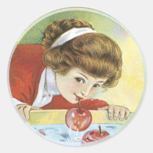 Halloween Stickers - Bobbing for apples