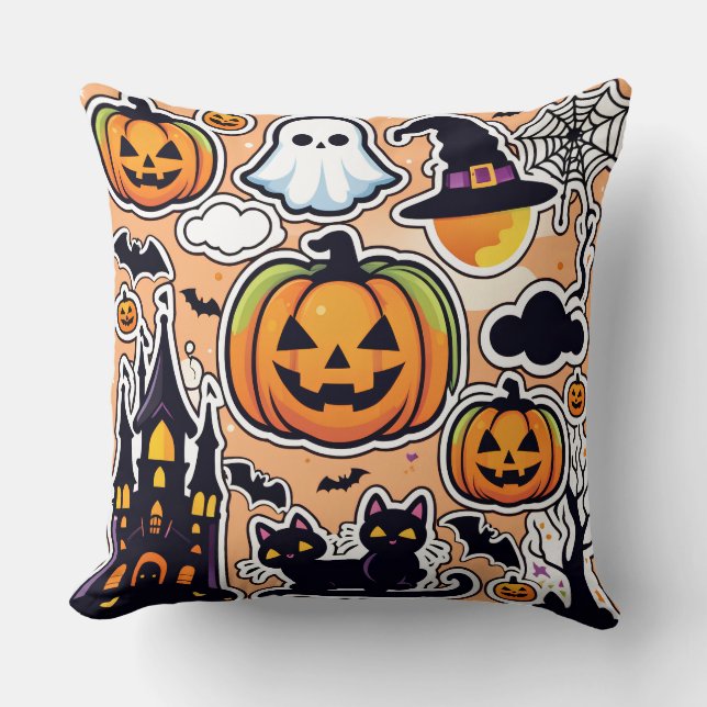 Halloween Stickers Cushion (Front)