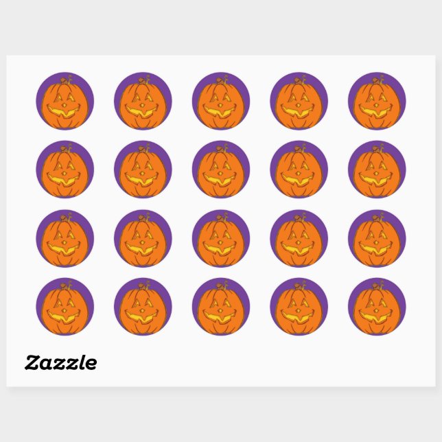 Halloween Stickers Jack-o-Lantern (Sheet)