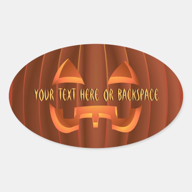 Halloween Stickers Personalised Pumpkin Stickers (Front)