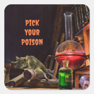 Halloween Stickers, Pick Your Poison Square Sticker