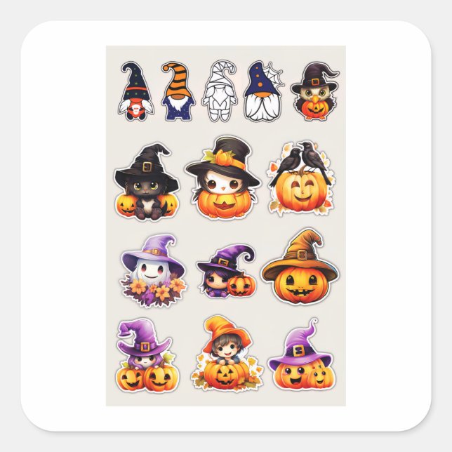 Halloween stickers sheet (Front)