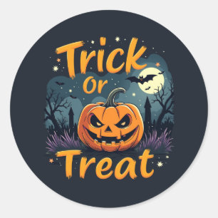 Halloween Stickers 'Trick Or Treat' Jack O Lantern