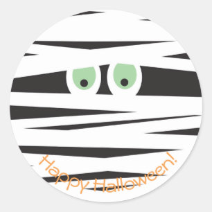 Halloween Stickers with Mummy Design