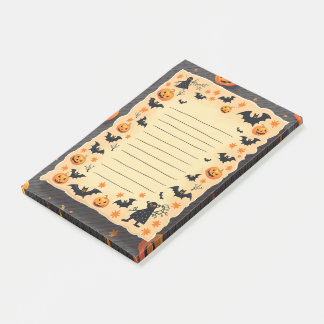 Halloween Sticky Notes with fun Pumpkins and Ghost