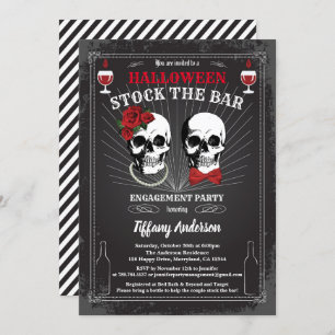Halloween Stock The Bar engagement party Invitation